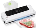 Bonsenkitchen Vacuum Sealer, Continuous High-Speed ​​Vacuum Sealer, Food Sealing Machine, Includes 5 Vacuum Bags and Hose (White) - 1