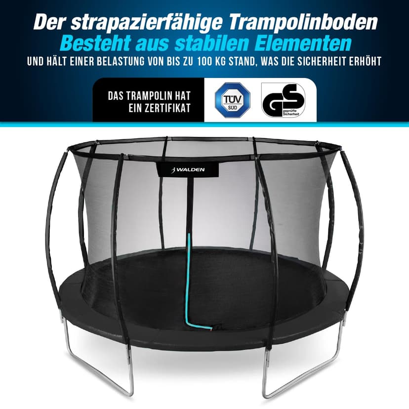 Outdoor Trampoline, Garden Trampoline, Diameter 244 cm, 8 ft Certified Trampoline with Safety Fence and Padded Poles for Children, Indoor Outdoor Fitness, Maximum Load 100 kg - 7