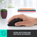 Logitech M705 Marathon Wireless Mouse, 2.4 GHz with USB Unifying Mini-Receiver, 1000 DPI Laser Grade Tracking, 7-Buttons, Extra Thumb Buttons, 3-Year Battery Life, PC / Mac / Laptop - Black - 3