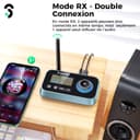 SOOMFON Émetteur Recepteur Bluetooth 5.0 avec Écran LCD, 3 en 1 Adaptateur Audio AUX/RCA/Jack 3.5mm/Optique, Transmetteur Récepteur Bluetooth Connexion Double pour TV, Casque, Enceintes - 2