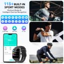 CASCHO Smartwatch Damen Herren, 1.85" HD Smart Watch, 115+ Modi, Fitness Tracker mit Bluetooth Telefonie, Schrittzähler Uhr mit bis zu 30 Tage Standby für iOS und Android - 4