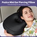 Nockovi Coussin de piercing d'oreille pour personnes dormant sur le côté, soutien orthopédique avec trou d'oreille et housse amovible, 30,5 x 48,3 cm pour oreilles percées - 2