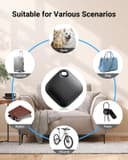 Android Smart Tag, Tracker Compatible with Google's Find Hub (Android Only), IP68 Waterproof, Bluetooth Locator for Keys/Luggage/Wallets, 4 Black - 8