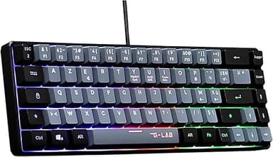 The G-Lab - Keyz Hydrogen, 60% Gamer Keyboard, Semi-Mecha…