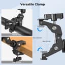 SMALLRIG 22" Magic Arm w Clamp, Flexible Desk Camera Mount & Clamp, Articulating Friction Boom Arm w Thread Adapter, for Light, Webcam, Mic, Action Camera - 4766 - 7
