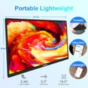 Tpsmtdis Écran Portable 18,5 Pouces, Moniteur de Jeu pour Ordinateur avec 120Hz, de Voyage,300 Nits Plug & Play, avec Double Haut - Parleurs. Écran Externe pour PC, Tablette, Mac, Xbox, PS3/4/5 - 4