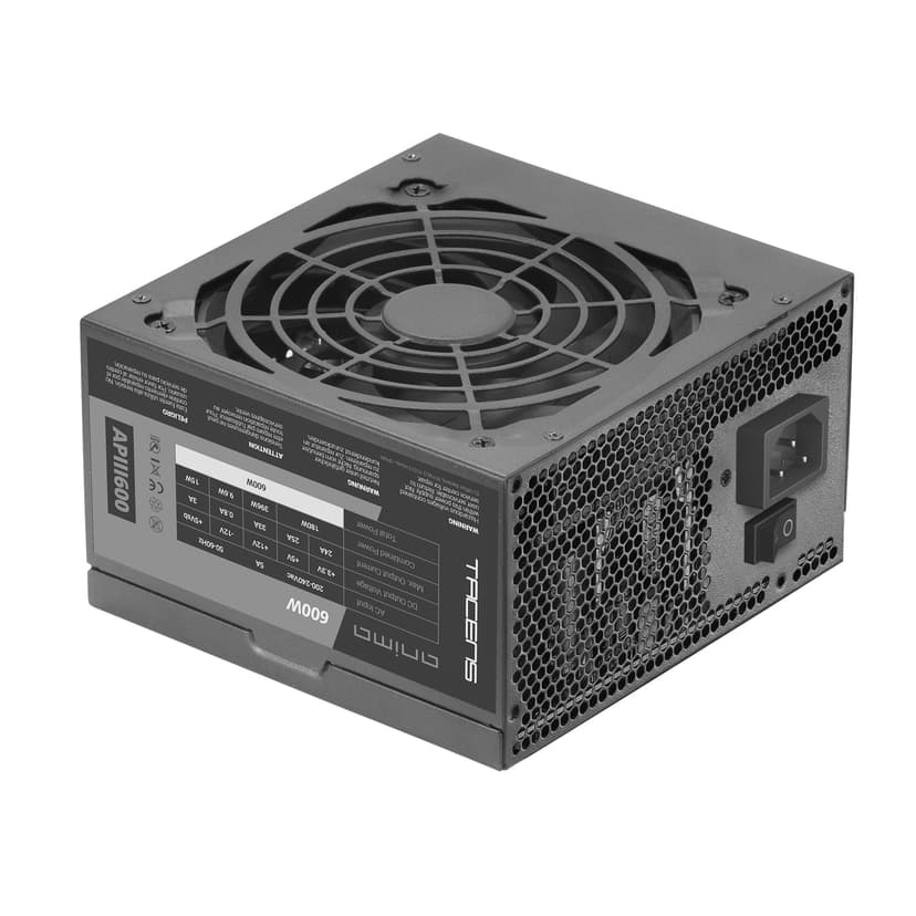 Tacens Anima APIII600, Alimentation PC ATX 600W, Technologie SMD 85% Bronze 12V, Ventilateur 12cm Ultra-Silencieux, Noir - 4