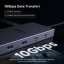 UGREEN Revodok Pro 3121 Hub USB C Double HDMI 4K60Hz et DisplayPort 4K120Hz 12 en 1 Docking Station USB C Triple Affichage avec 10Gbps Data Ports PD 100W Adaptateur Ethernet Lecteur Carte SD TF 3.5mm - 5