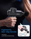 RENPHO Massage Gun Deep Tissue, Muscle Massage Gun 3200 RPM Motor Massager with Type-C Charging and Portable Case, for Home Office Workout Full Body Muscle Massage Relax, Black - 4