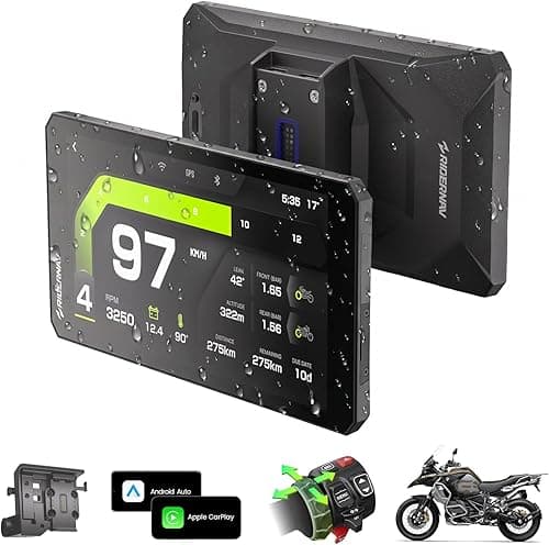 RiderNav R7M 7" Wireless Motorcycle CarPlay & Android Aut…