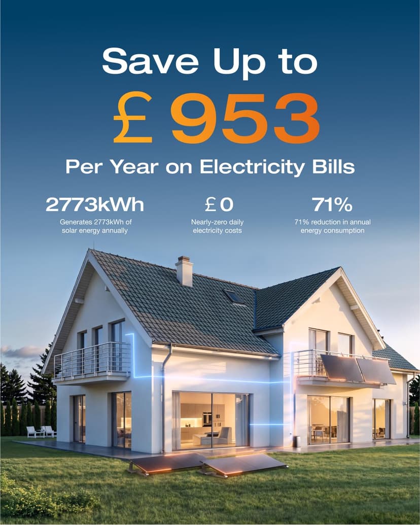 EcoFlow STREAM Ultra 1.92kWh Balcony Power Plant with Battery Storage, 2800W Solar Input (4 MPPT), 1200W Dual AC Ports, 600/800W Micro Inverter, Expandable to 21kWh, 6000-Cycle LFP Battery, AI - 7