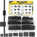 YUJUVI Ferrite Ring Core Black Clip-on Ferrite Core EMI 6 Valeurs 48 Pcs Ferrite Antiparasite Magnétique Core Clip-on Ferrite Anneau Noyau RFI EMI pour 3.5mm -13mm Diamètre Câble HDMI e USB - 1