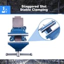 Heavy Duty Swivel Workshop Bench Vice Clamp, 6 Inch 150mm 12Kg Universal Table Workbench for Tool Material Clamping Fixing, Rotatable Engineer Table Bench (6 Inch 12KG) - 6