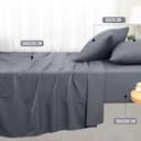 Utopia Bedding Bed Sheet Set King, Grey, 4 Piece – Fitted Sheet, Flat Sheet with 2 Pillow Cases 50x75 – Wrinkle, Shrinkage & Fade Resistant – Oeko-Tex Certified, Polyester Microfiber Fabric - 2