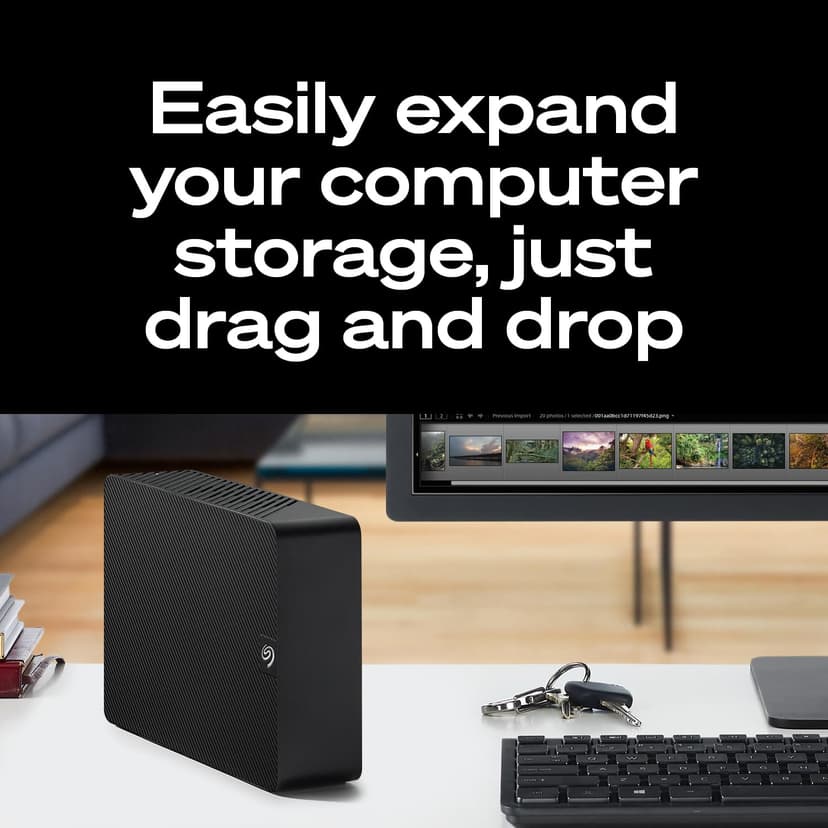 Seagate Expansion Desktop 20TB, External Hard Drive, USB 3.0, Data Rescue Services (STKP20000400) - 4