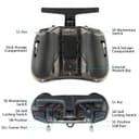 Radiomaster Pocket Hall Gimbal Transmitter, ELRS Remote Control Portable Lightweight Built in LED Light Foldable Antenna Mode 2（Charcoal） - 8