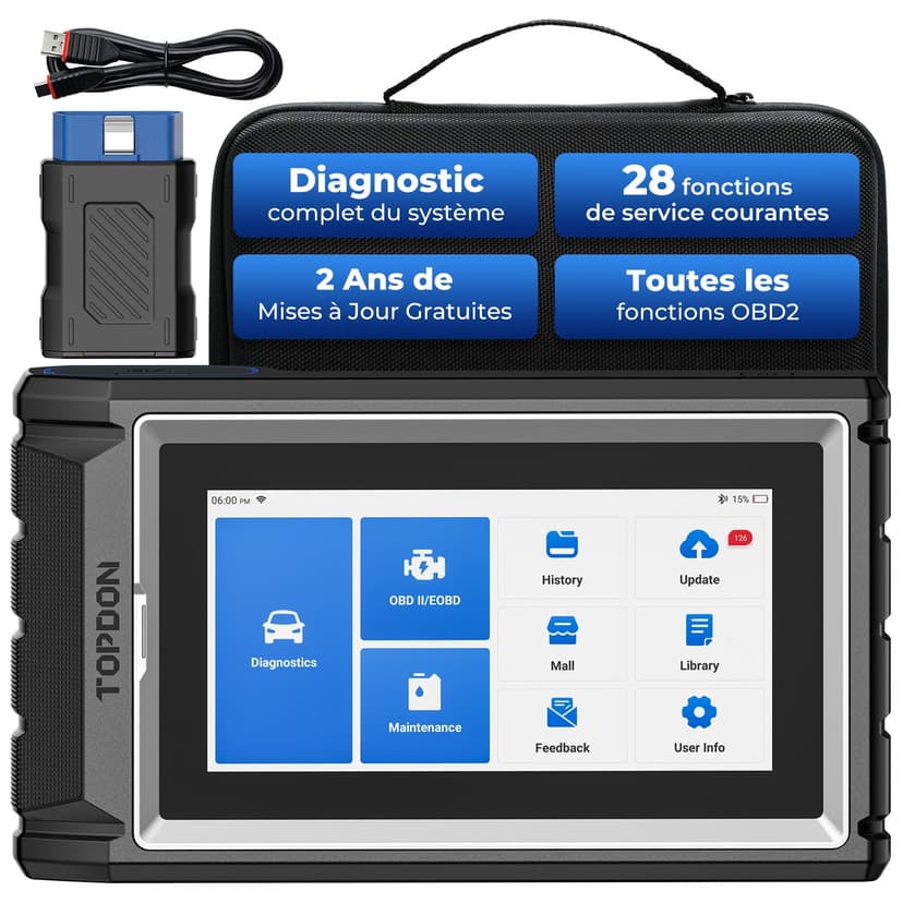 TOPDON ArtiDiag800 BT 2 Outil de Diagnostic de Voiture sa… - 1