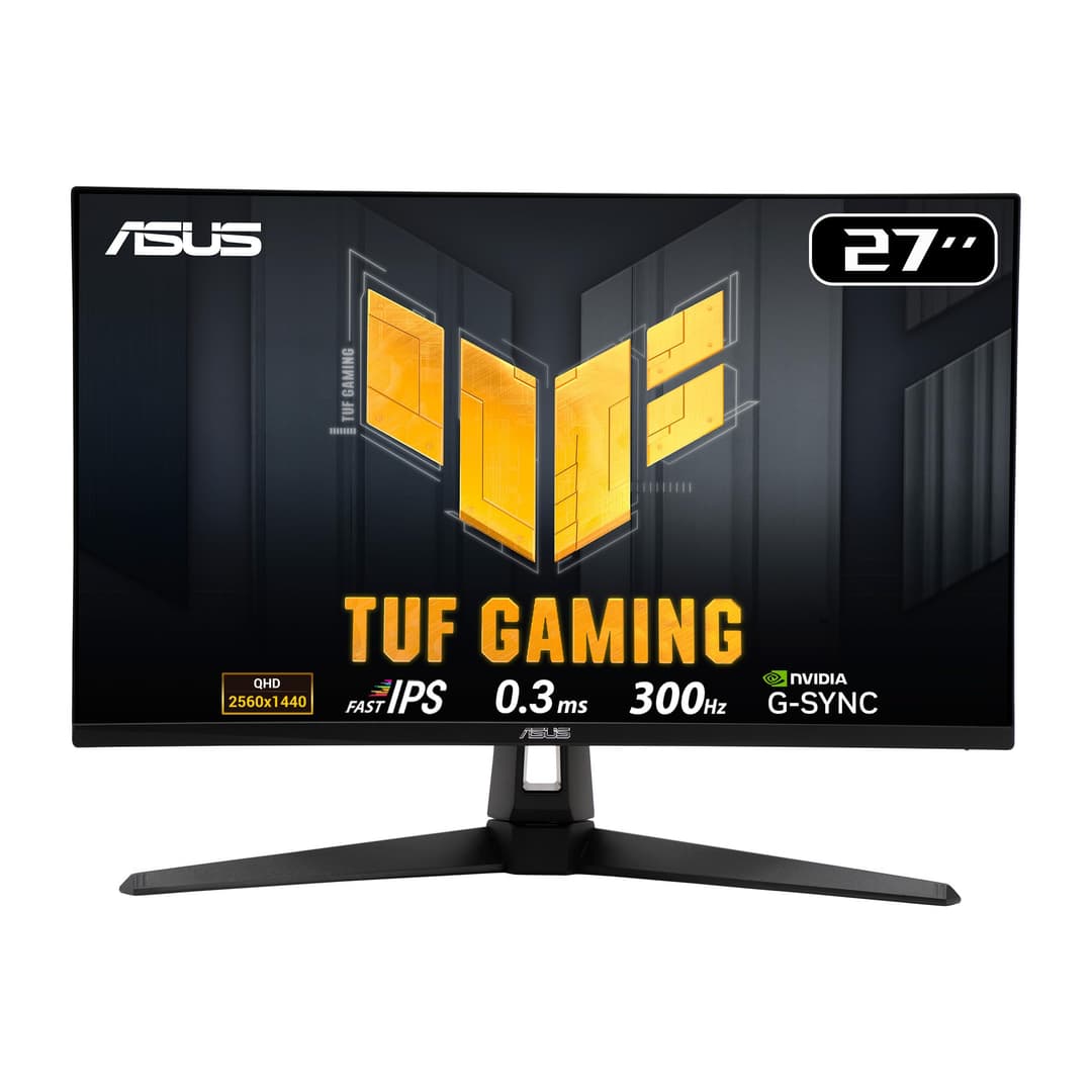 TUF Gaming Series 5 - VG27AQM5A Gaming Monitor – 27-inch, QHD(2560x1440), 300Hz, Fast IPS, ELMB Sync, 0.3ms (GTG), Stereo speaker, 95 percent DCI-P3, DisplayWidget Center