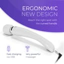Yarosi Cordless Curved Therapeutic Massager - 8 Powerful Speeds & 20 Patterns - for Muscle Aches & Sports Recovery - Rechargeable - Wireless & Travel Friendly - White - 4