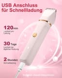 Rasierer Damen,3-In-1 Intimrasierer für Frauen,Gesichtshaarentferner für Frauen,Damenrasierer Elektrisch für Beine, Arme, Achseln und Bikinizone,Wiederaufladbarer Ipx7 Wasserdicht Trimmer Damen, Rosa - 5