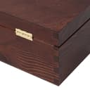 Creative Deco Brown Wooden Wine Box with Clasp | 2 Bottles | 35x20x10cm (+- 1 cm) | Natural Wood Wine Holder Bottle Easter Gift Storage Box Chest | Presentation Box - 7