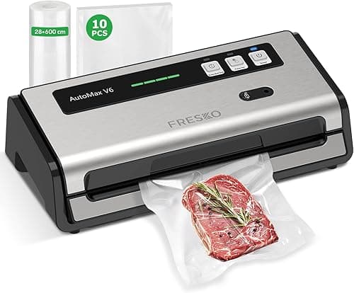 FRESKO Automatic Vacuum Sealer Machine, 140 Watt Food Vac…