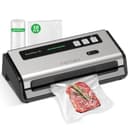 FRESKO Automatic Vacuum Sealer Machine, 140 Watt Food Vacuum Sealer with Double Heat Seal, Built-in Cutter & Bag Storage, Includes 10 pcs Pre-cut Bags and 1 Roll Bag(V6) - 1