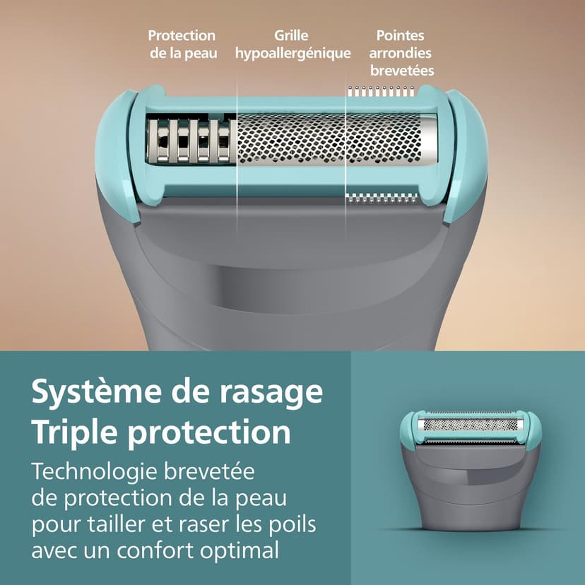 Philips Bodygroom série 3000 - Tondeuse pour hommes avec Triple protection, taille des poils et rasage des zones intimes, rasage de près qui respecte la peau, 100% étanche, autonomie 80 min, BG3480/15 - 5