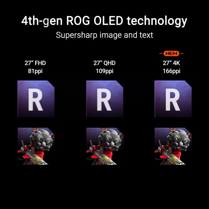 ASUS ROG Strix XG27UCDMG 27" OLED 4K 240Hz 0.03ms G-Sync Gaming Monitor - 2