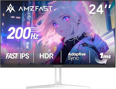 Amzfast 24 Pouces Ecran PC Gamer- 200Hz, FHD 1920x1080, F…
