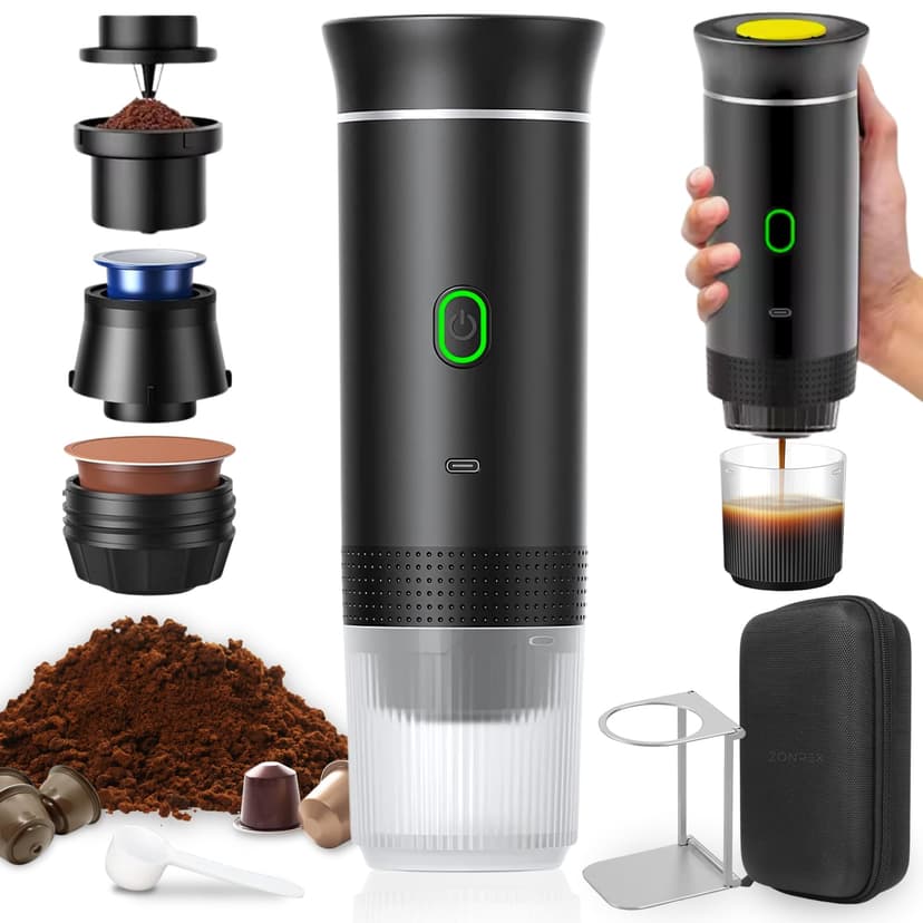 ZONREX Cafetière portable 3 en 1 | Mini cafetière de voya… - 1