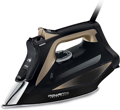 Rowenta Focus Excel Steam Iron, 2700W, 45g/min Steam Flow, Vertical Steaming DW5325D1
