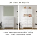 Mintnook High Chest of Drawers, White Storage Chest with Open Center Design, Tall Bedroom Chest with 12 Drawers, Large Capacity Storage Chest for Closet, Nursery, Living Room, White - 7