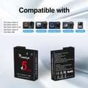 PoweLyt Osmo 360/Action 6/5 Pro/4/3 Battery 2 Packs 3.87V 2100mAh Osmo Action 5 Pro Batteries and 3 Channels Charging Station Compatible with DJI Osmo Action 6/Action 5 Pro/Action 4/Action 3,Osmo 360 - 2
