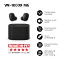 Sony WF-1000XM6 Flagship Wireless Noise Cancelling Earbuds, Bluetooth, In-ear Headphones, Signature Hi-Res Sound, Clear Calls, 10 band EQ, 24 Hr Battery NC On, IPX4, iOS & Android - Black - 2