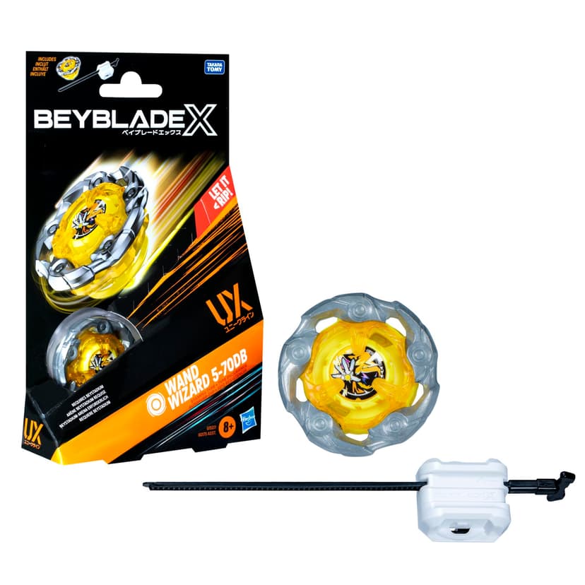 Beyblade X Wand Wizard 5-70DB UX Starter Pack Top and Launcher - 1
