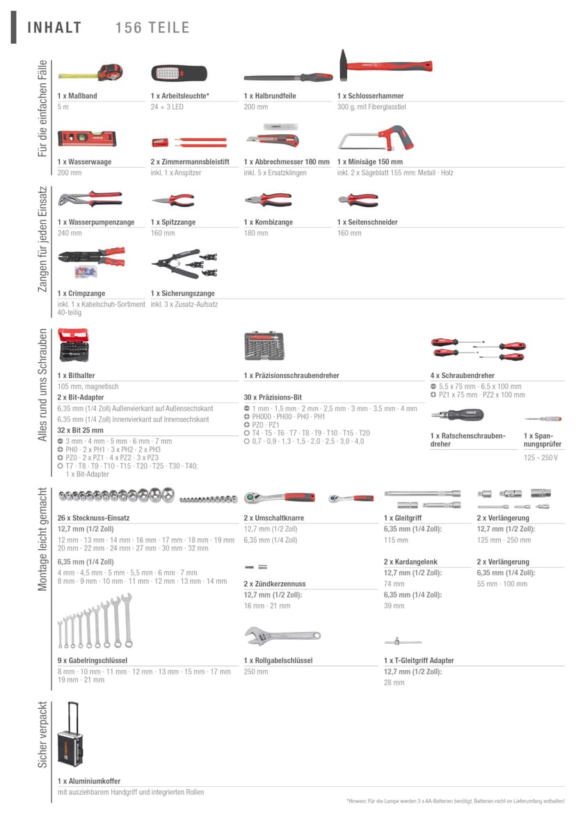 Meister Tool Trolley 156 pieces, 8971440 - 4