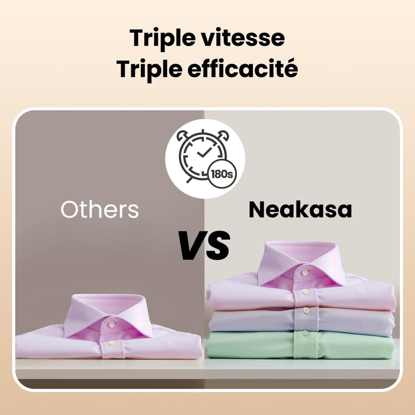 Neakasa Magic 1 Défroisseur vapeur portable avec aspiration, compact et pliable, pas de planche à repasser nécessaire, utilisation à une main - 4