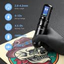 Solong Tattoo Kit 7 Stroke Speeds Professional Tattoo Machine Wireless with 1600mAh Power LED Display Rotary Tattoo Pen with 20pcs Tattoo Cartridges Needles and 7 Multicolor Ink SL-TKE200AUK-1 - 7
