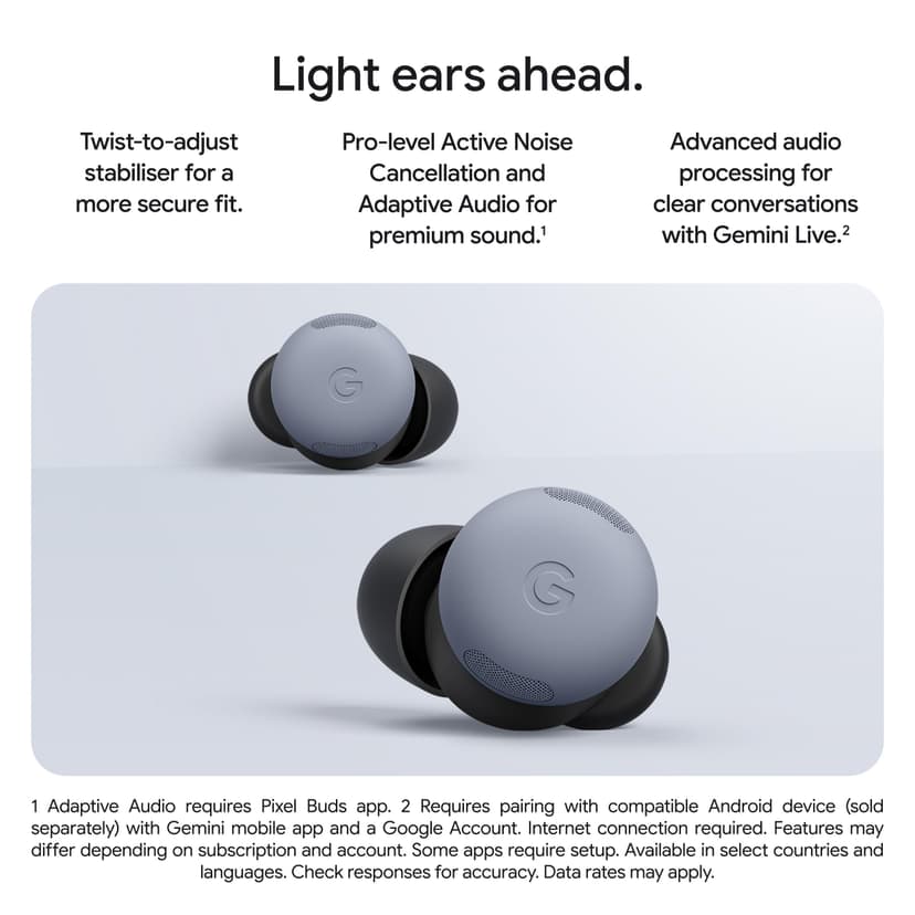 Google Pixel Buds Pro 2 - Wireless Earbuds with Active Noise Cancellation – Bluetooth Headphones - Hazel - 2
