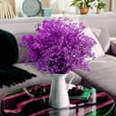 Gipizi Dried Baby's Breath Flowers Purple, 17inch Dried Natural Flowers Babys Breath Bulk with 3000 Buds, Real Dry Gypsophila for Wedding, Party, Wreath Floral DIY, Home Decor - 3