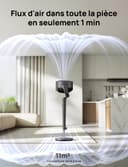 DREO ventilateur sur pied très silencieux avec télécommande, ventilateur grand format 20 dB avec moteur CC, oscillation 120°, 3 modes, hauteur réglable 94–107 cm, ventilateur de sol TurboPoly™ 512 - 8