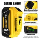 2Pcs Remplacement pour DeWalt Batterie 18V 5.0Ah DCB182 DCB180 DCB184 DCB200 DCB182 DCB181 DCB201 Outil Batterie Goodexo(Jaune Vert) - 3