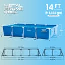 INTEX 28273NP 4.5 x 2.2 x 0.84 m Rectangular Frame Pool - Blue - 2