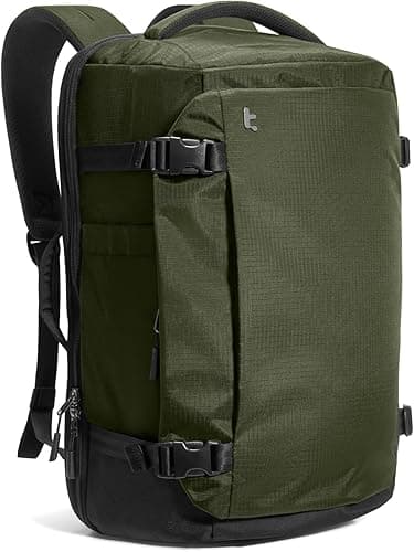 tomtoc Travel Backpack 40L, TSA Friendly Flight Approved Carry on Luggage Hand Water-resistant Lightweight Business Rucksack, Durable Large Weekender Bag Daypack Fits 17.3 Inch Laptop