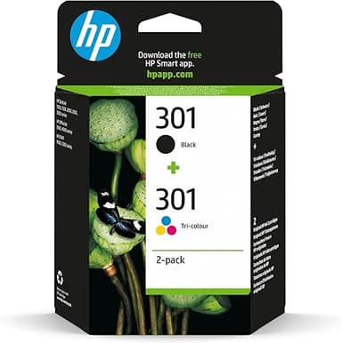 HP 301 Black & Tri-Colour Original Ink Cartridges Multipa…
