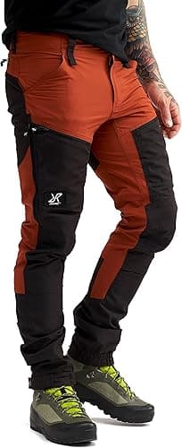 RevolutionRace Men's RVRC GP Pro Trousers, Durable and Ventilated Trousers for Hiking, Walking, Exploring and All Other Outdoor Activities, Rusty Orange, L