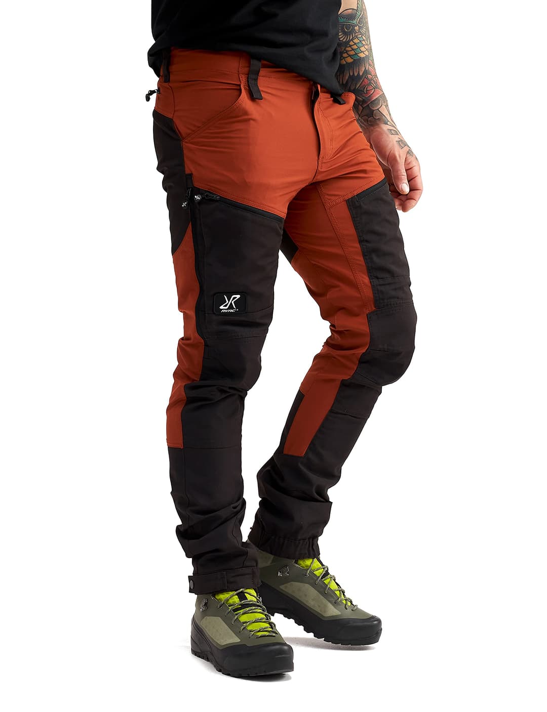 RevolutionRace Men's RVRC GP Pro Trousers, Durable and Ventilated Trousers for Hiking, Walking, Exploring and All Other Outdoor Activities, Rusty Orange, L
