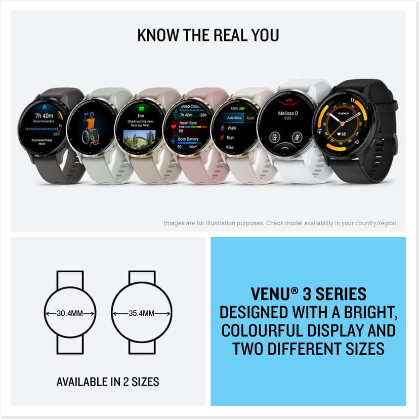 Garmin Venu 3S, 41mm GPS smartwatch, AMOLED touchscreen, all-day advanced health & fitness features, voice functionality, music storage, wellness smartwatch with up to 10 days battery life, Sage Grey - 6