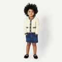 Amazon Essentials Girls' Medium Stretch Regular-Fit Denim Skort, Dark Shadow Wash, 10 Years - 3